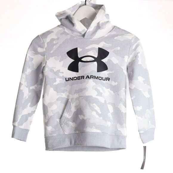 Under Armour boys UA Rival Symbol Hoodie + T-Shirt Set – White (Sizes 4, 5 & 6) - Picture 2 of 5